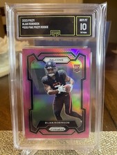 2023 Panini Prizm NFL Football #305 Bijan Robinson Pink RC Gem Mint 10 Falcons