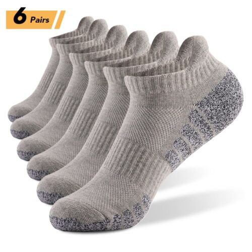 AU 6 Pairs Winter Ankle Socks - Cotton Trainer Gym Sports for Men & Women - Picture 17 of 23