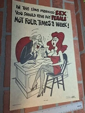 Vintage 11 X 17 Good Humor Poster Kalan Inc 1976 Funny