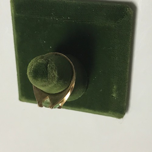 Anello vintage peridoto timbrato 18k HGE misura 6 agosto pietra nascita - Foto 4 di 13