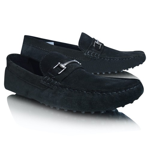 Mens Driving Shoes Genuine Leather Slip On Loafers Moccasins Casual Shoes Size - Picture 10 of 20