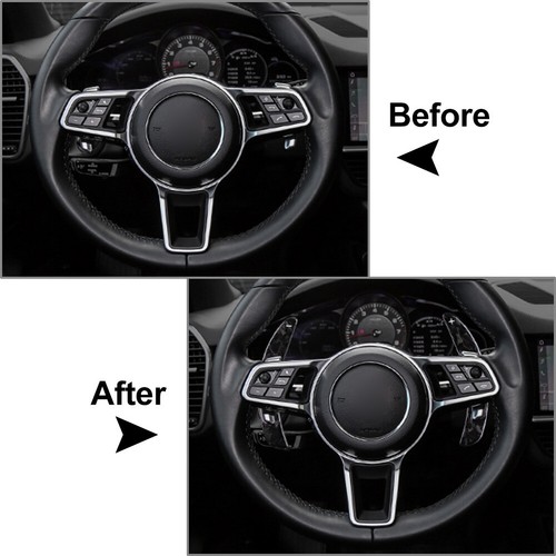 Steering Wheel Paddle Shifter Extension Fit Porsche Macan Cayenne Panamera Pair - Picture 11 of 12