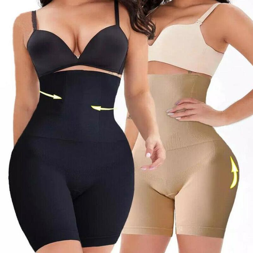 Pantaloni Fajas Colombianas taglie forti vita alta controllo pancia body shaper modellante - Foto 3 di 19