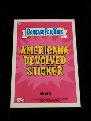 2016 Garbage Pail Kids 8b MEA MEASLES Apple Pie AMERICANA DEVOLVED GPK - Picture 2 of 2