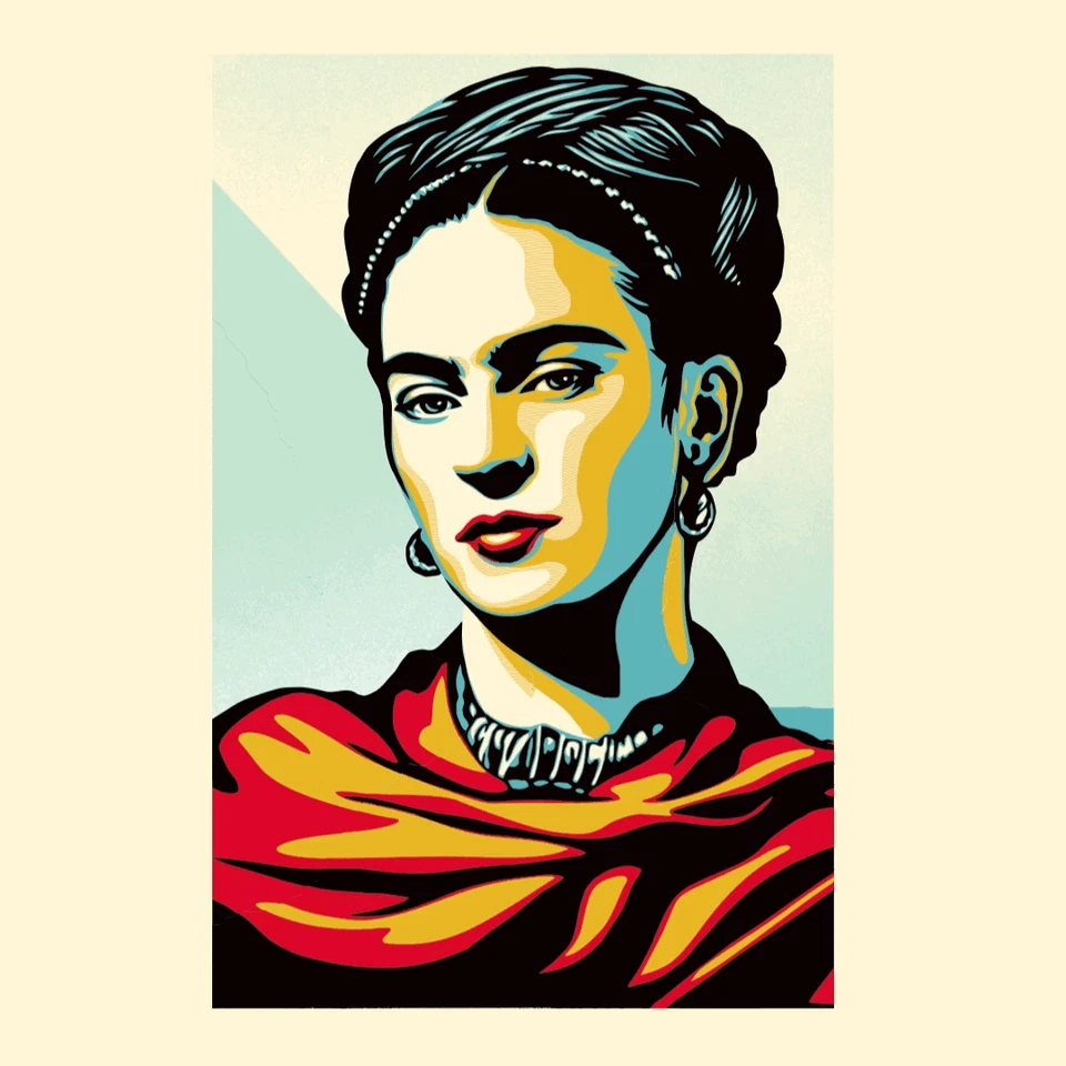 FRIDA KAHLO Poster SHEPARD FAIREY Print Lithografie Kunstdruck SIGNIERT Obey - Bild 4 von 4