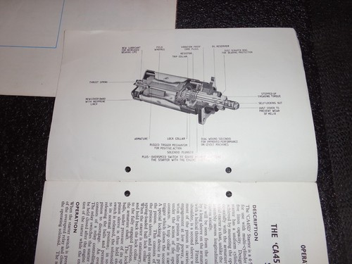 CAV Starter motor CA45D operators book + Thermostart brochure Heater Glow Plug - Picture 6 of 7