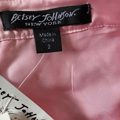 NEW Betsey Johnson Vintage Y2K Tiered Eyelet Lace Tie Back Mini Skirt Pink - Picture 10 of 13