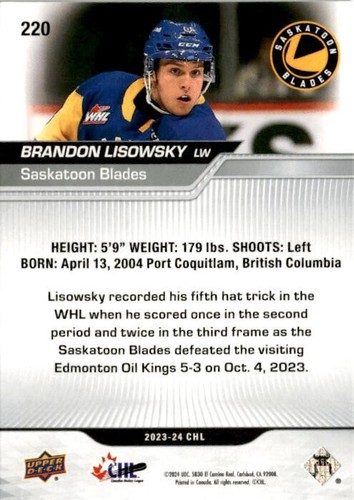 2023-24 Upper Deck CHL Hockey Base/Inserts/Rookies - You Pick (151-400) (Box 2) - Picture 79 of 213