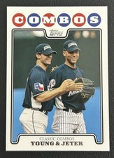 2008 Topps Update Classic Combos Baseball Card #UH127 Michael Young Derek Jeter