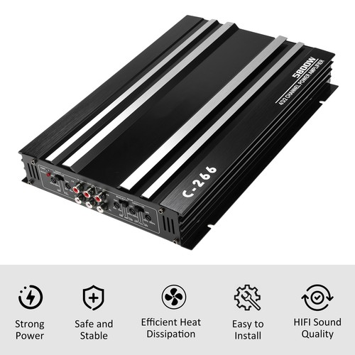5800W Car Amplifier 4-Channel Car Audio Stereo System Amp Class A/B Truck I8P2 - Picture 2 of 12