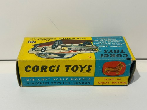 Corgi Toys 325 Ford Mustang Competition, Original, Boxed, Rare, Vintage, 1960's - Picture 10 of 16