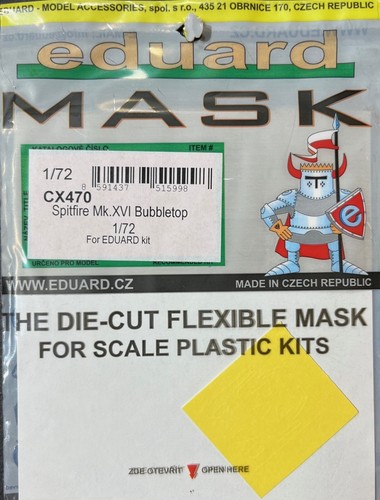 EDUARD MASKS 1/72 Spitfire Mk.XVI bubbletop canopy masks for the Eduard kit - Picture 4 of 4