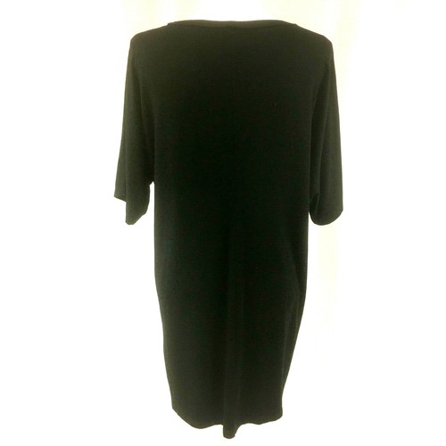 Comfy USA S Black Tunic Dress Zipper Accents 44 inch bust - Picture 3 of 5