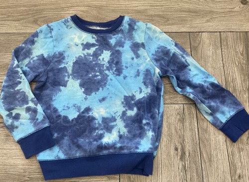 Jumping Beans Teal Softest Fleece Blue Tie Dye Girls Sweatshirt Top Size 7 - Picture 1 of 3