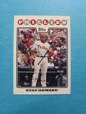 RYAN HOWARD 2008 TOPPS NATIONAL BASEBALL CARD DAY # 3 G2915