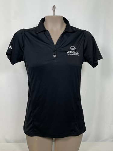 Allstate Insurance Antigua Tribute Black Polo Shirt Women's SMALL - Picture 1 of 12