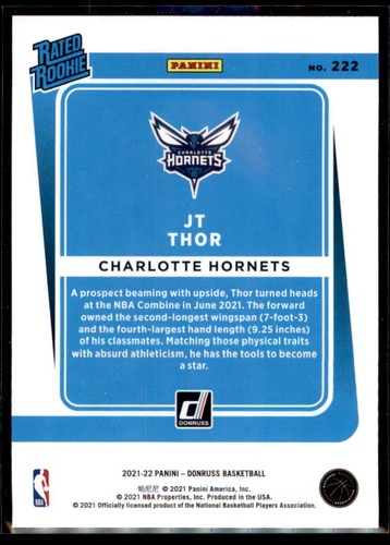 2021 Donruss #222 JT Thor RR,RC - Picture 2 of 2
