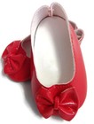 Red Bow Shoes for 18 inch Doll Clothes Girl Accessories