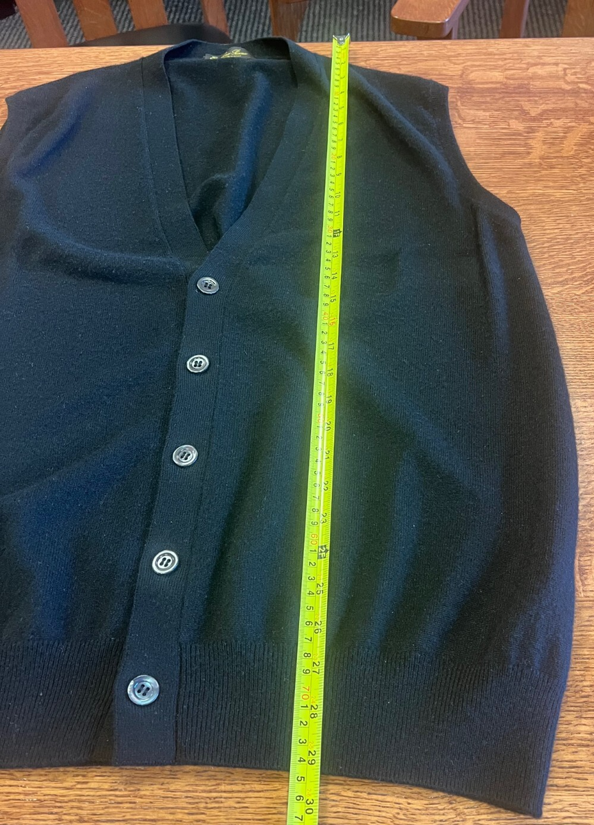Classic Loro Piana Men's Black Wool Cardigan Sweater Size 58 | eBay