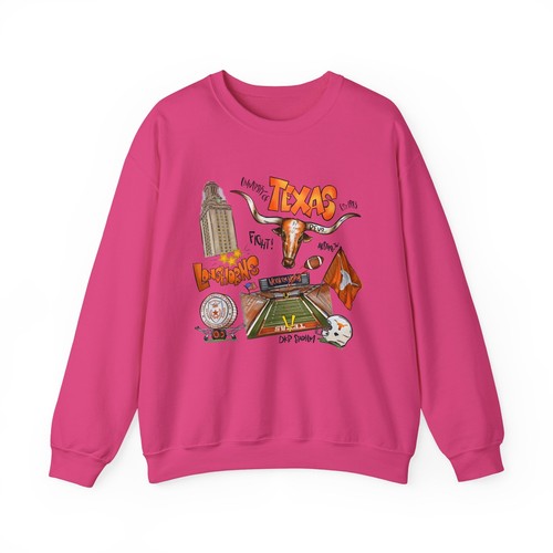 Texas Longhorn Sweatshirt - Unisex Heavy Blend™ Crewneck - Picture 38 of 41