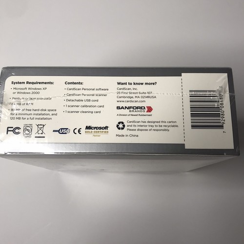 Cardscan Personal ~ Compact Business Card Scanner & Contact Manager ~ Brand New - Picture 3 of 7