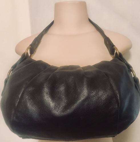 Simply Vera Wang Chocolate Brown M/L Leather Handbag Satchel Hobo Bag Purse EUC - Picture 2 of 10