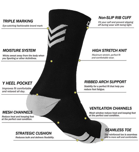 Dovava Dri-tech Compression Crew Socks 15-20mmHg for Men & Women, Athletic Fit - Bild 5 von 6