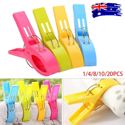 Plastic Clothes Pegs Beach Towel Clips Chair Clips Towel Holder Clothes Pin New