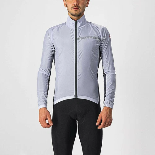 New Castelli Squadra Stretch Jacket, SILVER GRAY/DARK GRAY