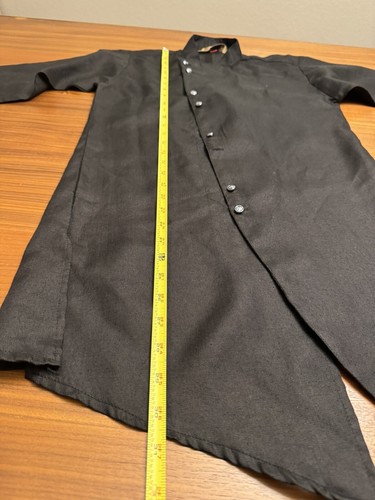 Indian Kurta Pajama Set Boys Black & White Top Shirt Drawstring Pants Age 10-12 - Picture 3 of 11