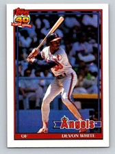 1991 Topps 704 Devon White California Angels