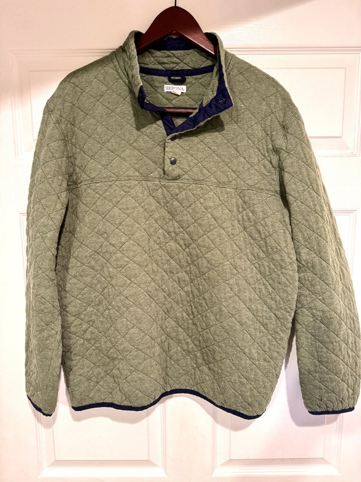 Sudadera Pullover Acolchada Verde Oliva Ejército Merona Mujer L Grande Foto 2 de 4