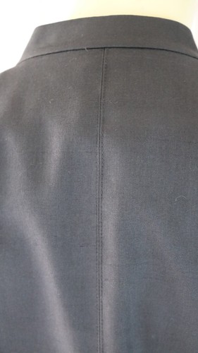 Worth Blazer 8 Womens Silk Zip Front Gray Decorative Pleat Bib Lined Half Collar - Picture 10 of 12