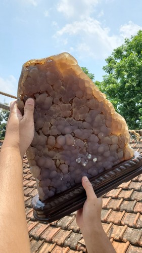 4714Gr Giant Grape Agate Purple Botryoidal Chalcedony Crystal Specimen Mineral - Picture 9 of 10