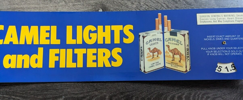 Vintage CAMEL JOE CIGARETTES Lights & Filters Store Sign PRICE wheel mechanical - Picture 3 of 10