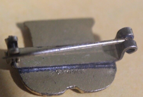 WWII USO United Service Organization Volunteer Gold On Silver Pin - Picture 8 of 8