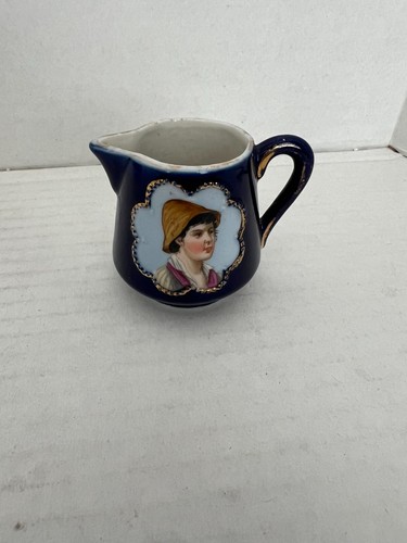 Royal Medaillon Blau Teeservice Milchkännchen Zuckerdose Tasse 4 Teile Germany Antik - Bild 2 von 14