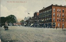 Old Postcard - East Side Main Street - Keene NH