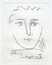Pablo PICASSO Pour Roby Plate Signed Modern Restrike Etching + COA