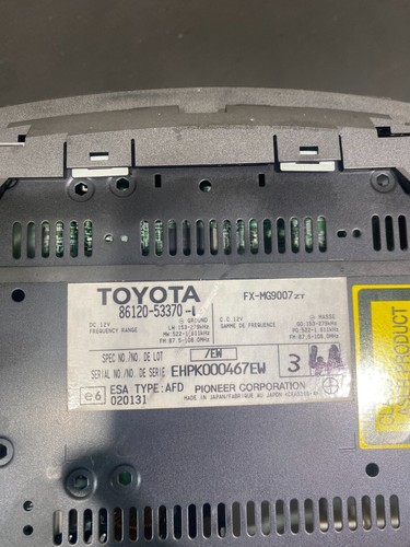 2013 LEXUS IS220 MULTIFUNCTION CONTROL PANEL WITH STEREO 86120-53370 #9 - Picture 4 of 4