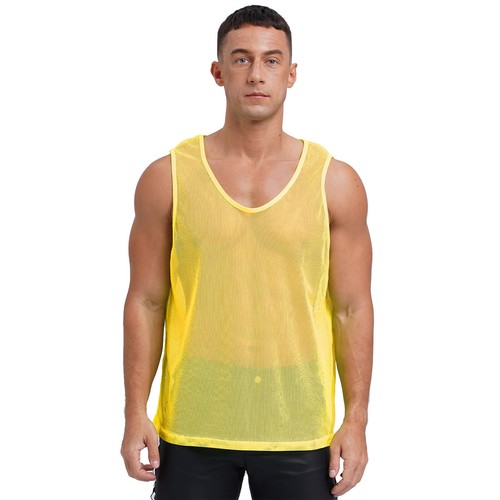 Herren~Netz Tank Tops Muskel Transparent Shirts Netzshirt Sport Weste Unterhemd - Picture 25 of 98