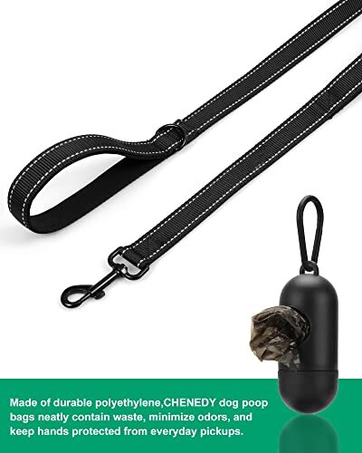 Dog Leash, Heavy Duty Dog Leash, Leashes for Large Breed Dogs 72 Inch\6FT Black - Picture 6 of 6