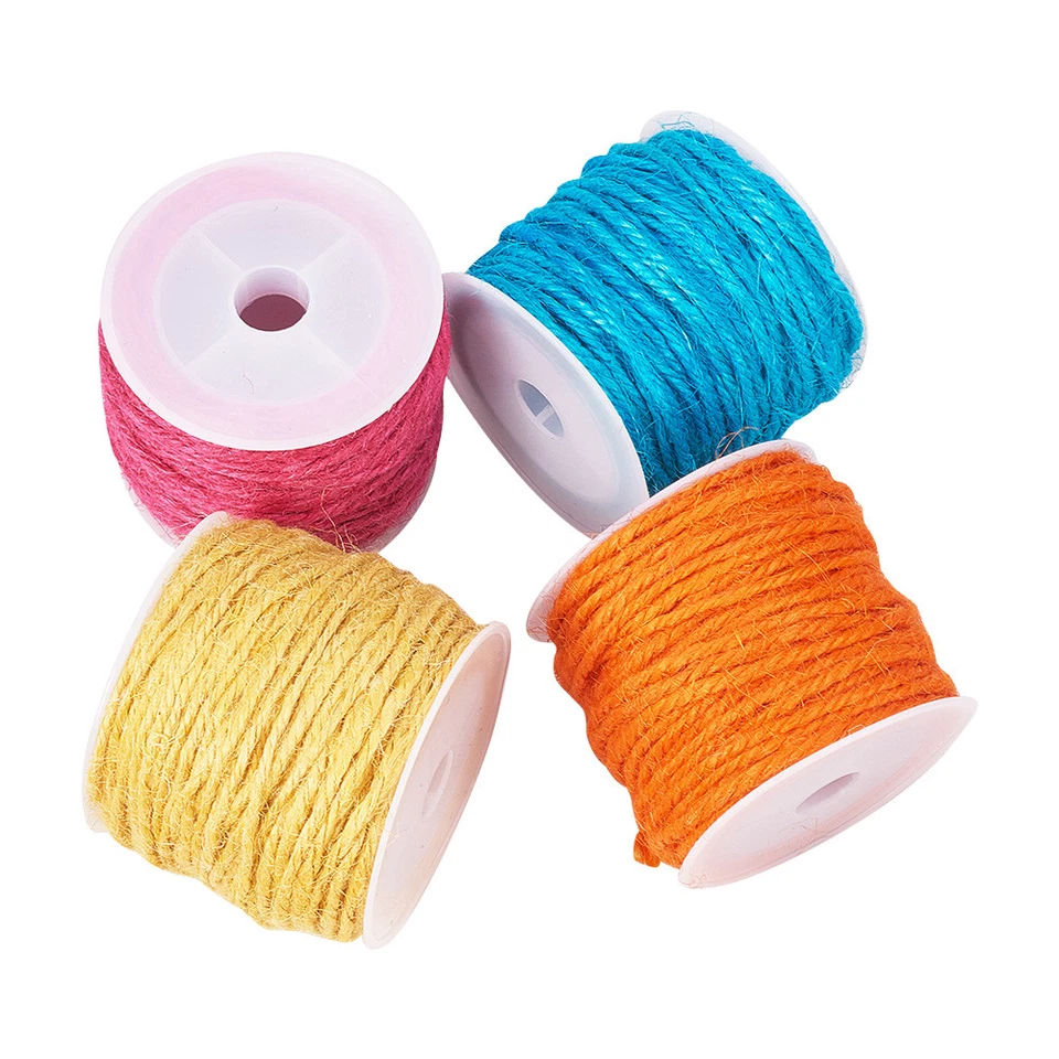 14卷/套大麻绳旋转绳圆形包装手链线轴2毫米 — 第 4/4 张图片