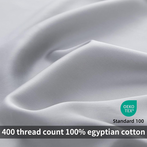 Queen Duvet Cover Set 100% Egyptian Cotton, 3Pcs Bedding Set- 1 Duvet Cover(No I - Picture 3 of 9
