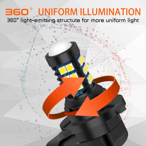 2X 9005 HB3 High Power Bright Car LED Bulbs 3030 30 SMD High Beam Replacement - Picture 6 of 18