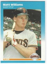1987 Fleer Update Glossy #U-129 Matt Williams RC San Francisco Giants