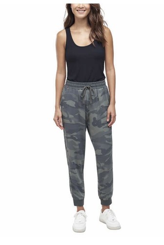 Splendid Pants Ladies Large Green Camouflage Pockets Relaxed Fit Tapered