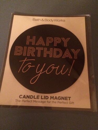 Bath Body Works Happy Birthday To You Candle Locker Refrigerator Car Magnet - Picture 10 of 10