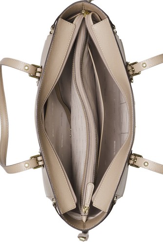 Nuevo Michael Kors Voyager Mediano Bolso de Mano Cuero Granulado Suave Rosa Oro Tableta - Imagen 3 de 4