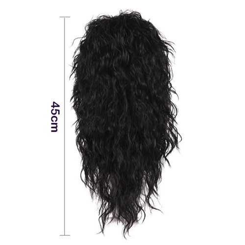 Curvy 70s 80s Rockstar Wig Punk Mullet Wig Halloween Party Cosplay Wig - Picture 2 of 6